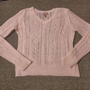 Women's Cream Cable Knit Sweater